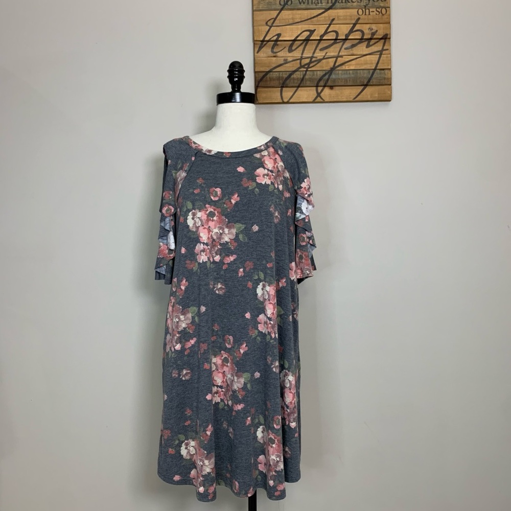 alter’d state Cold‎ Shoulder Oversize Pockets Dress Women’s Size M